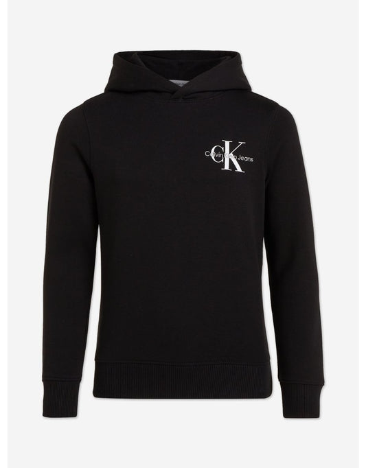 Felpa con cappuccio Monogram Small da bambino in nero