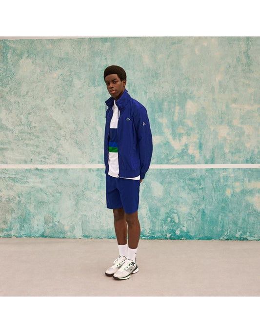 Jaqueta masculina Lacoste Sport X Novak Djokovic azul leve com zíper