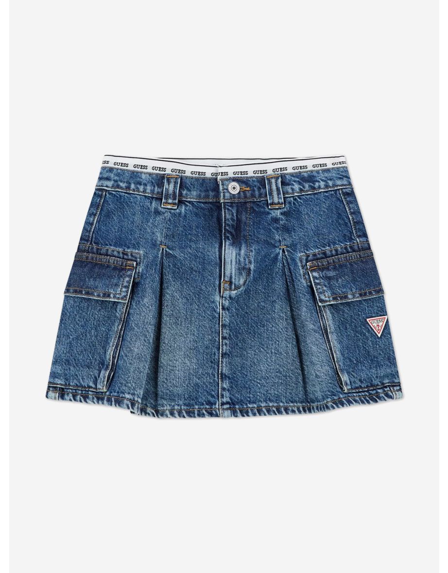 Gonna di jeans blu sportiva da bambina