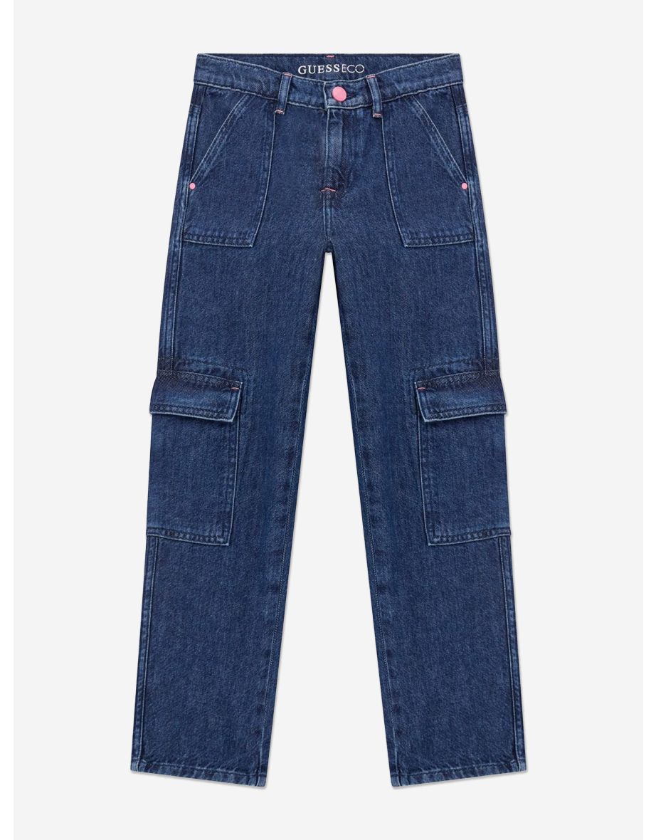 Guess Girls Tencel Cargo Pants in blu