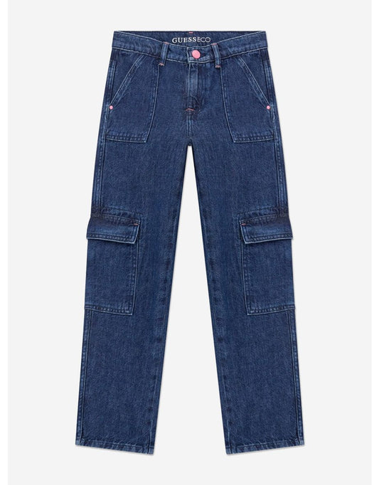 Guess Girls Tencel Cargo Pants in blu