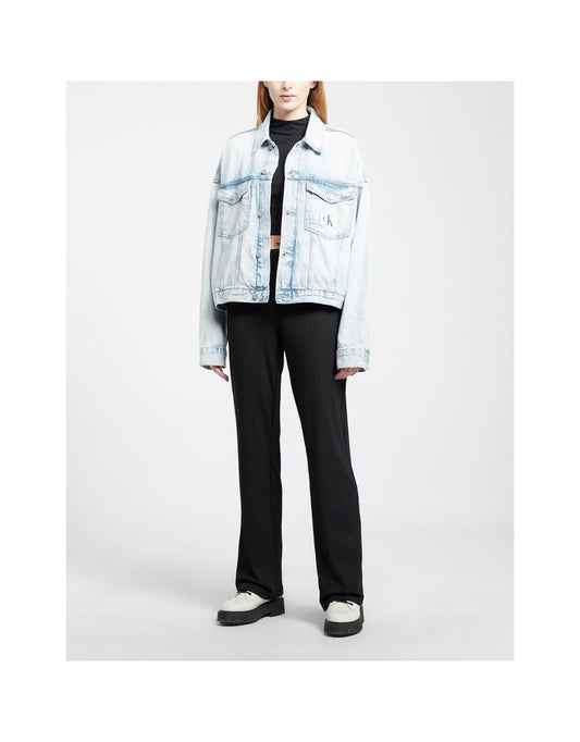 Calvin Klein - Giacca in denim blu oversize da donna