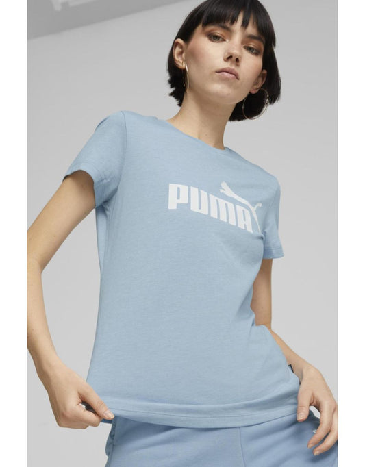 Camiseta ESS Logo Heather en Lavado Azul