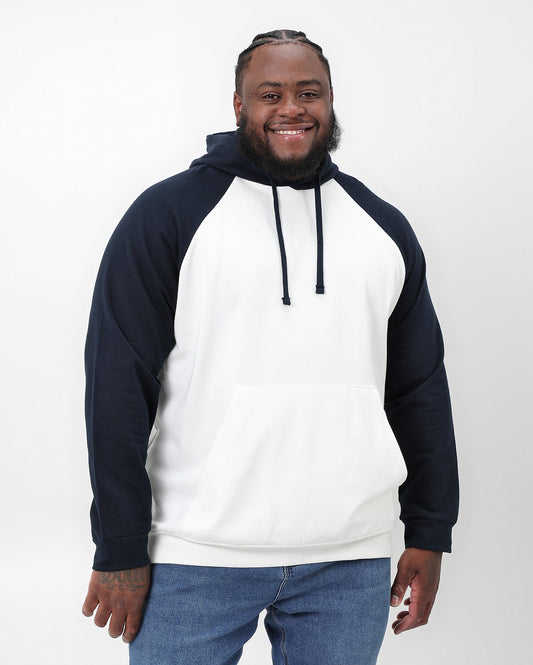 Moletom masculino com capuz Raglan Plus Size em azul | Original Plus da Riachuelo