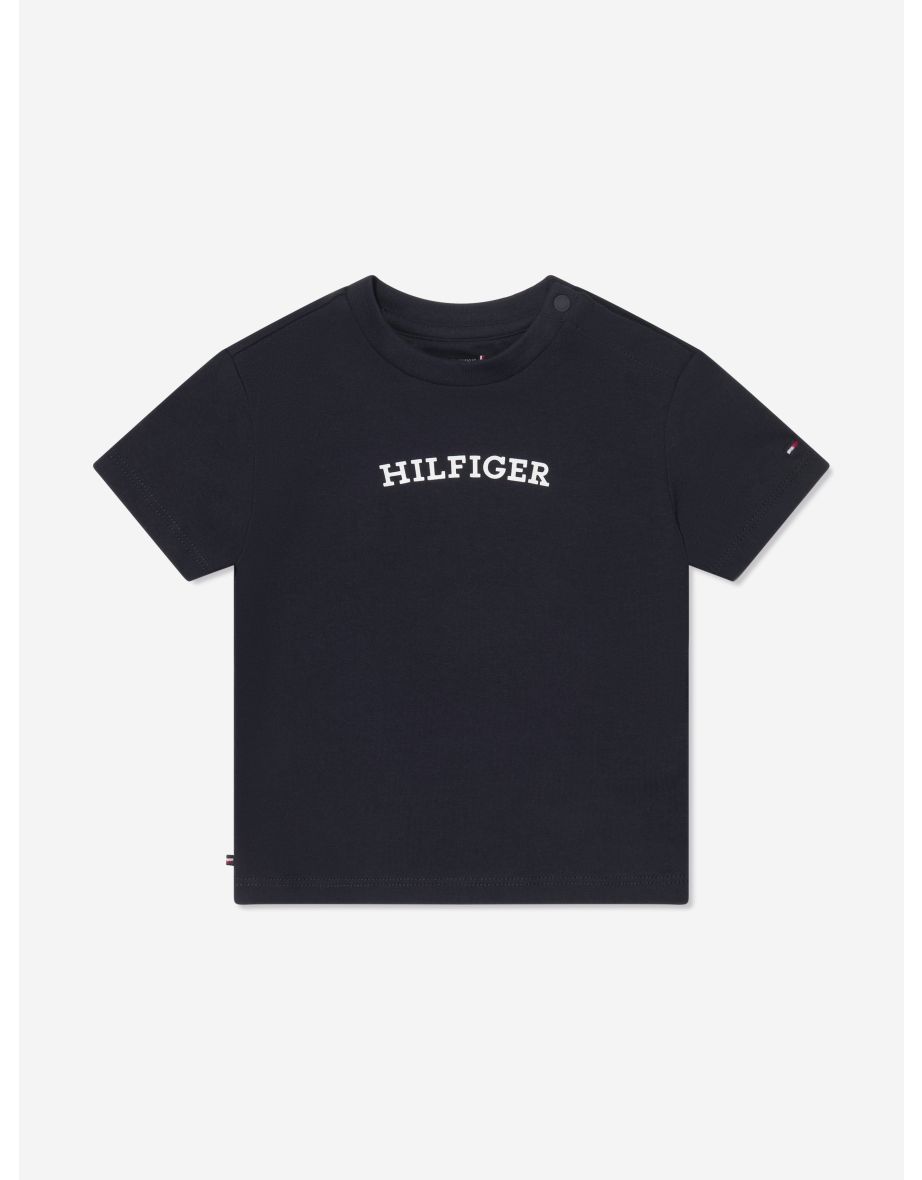 Maglietta Monotype curva per bambini - Navy