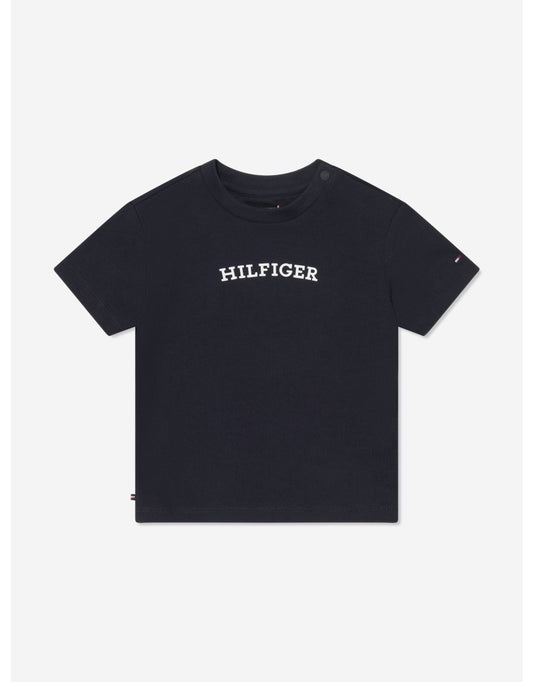 Maglietta Monotype curva per bambini - Navy
