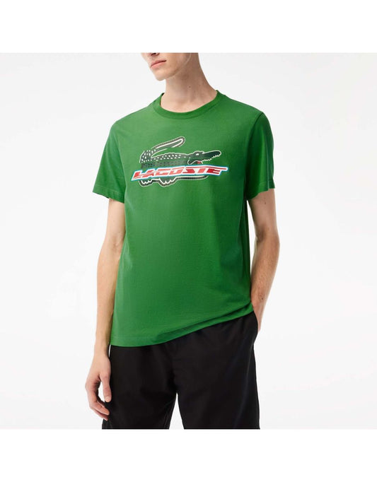 Camiseta masculina Lacoste Sport Quick-Drying Crewneck em verde