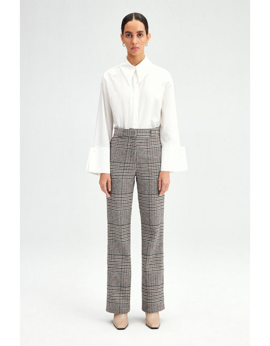 Pantaloni dritti a quadri