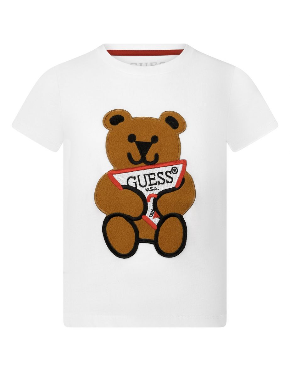 Maglietta Guess Bear in cotone da ragazzo