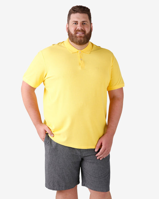Polo Basic Plus Size - Giallo chiaro