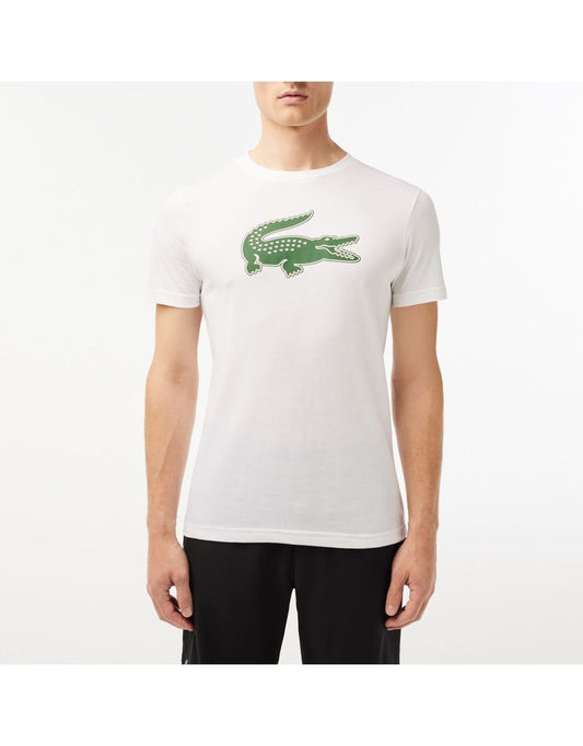 Camiseta masculina com logotipo Lacoste Sport Ultra Dry XXL - Branco