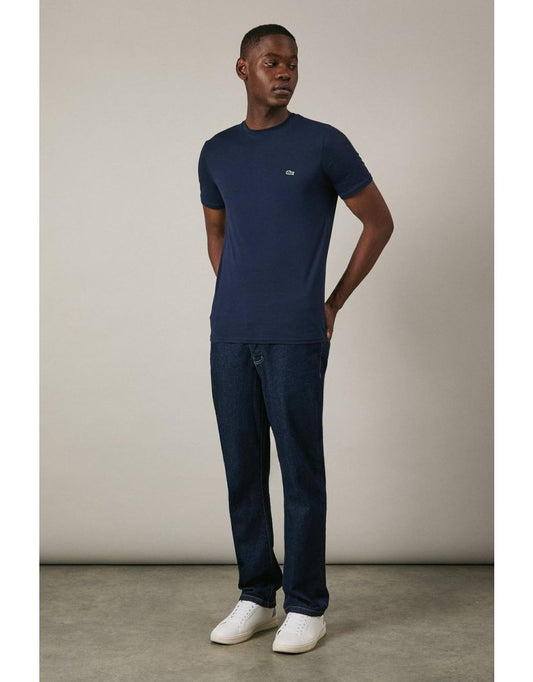 Camiseta de algodão Pima em azul
