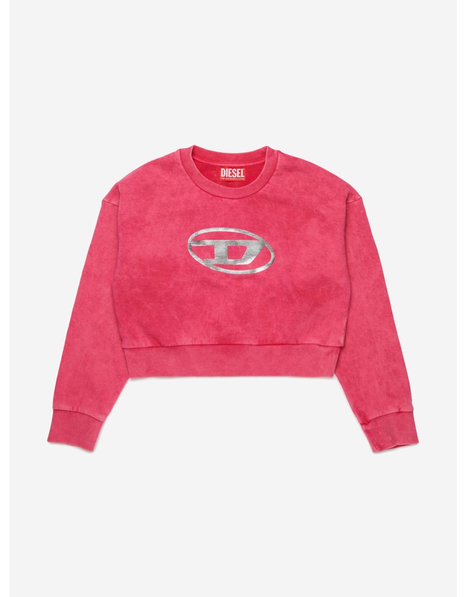 Sudadera Logo D Ovalada Rosa Niñas