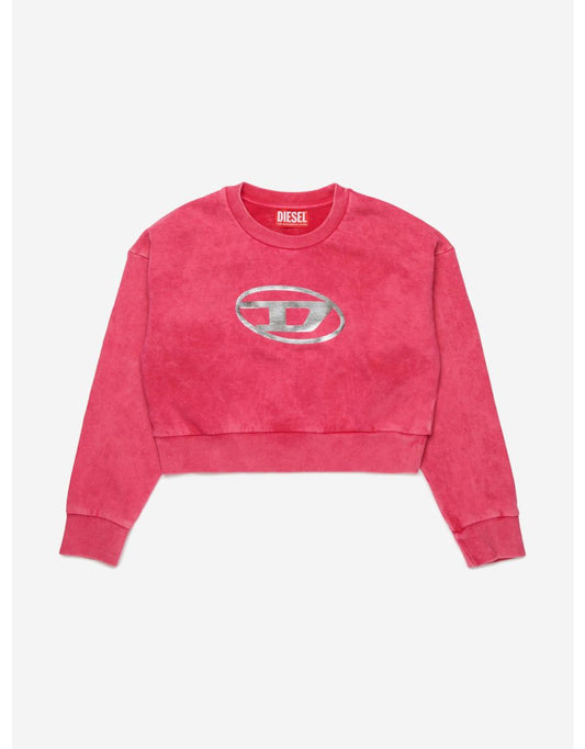 Sudadera Logo D Ovalada Rosa Niñas