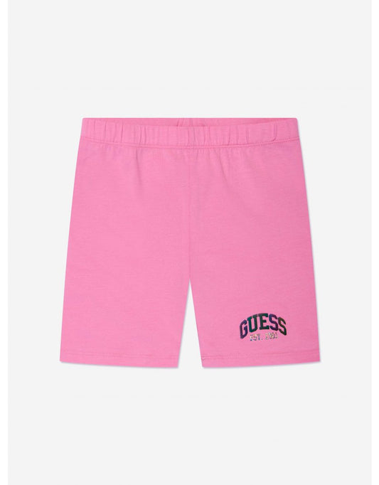 Pantaloncini da ciclismo rosa da bambina