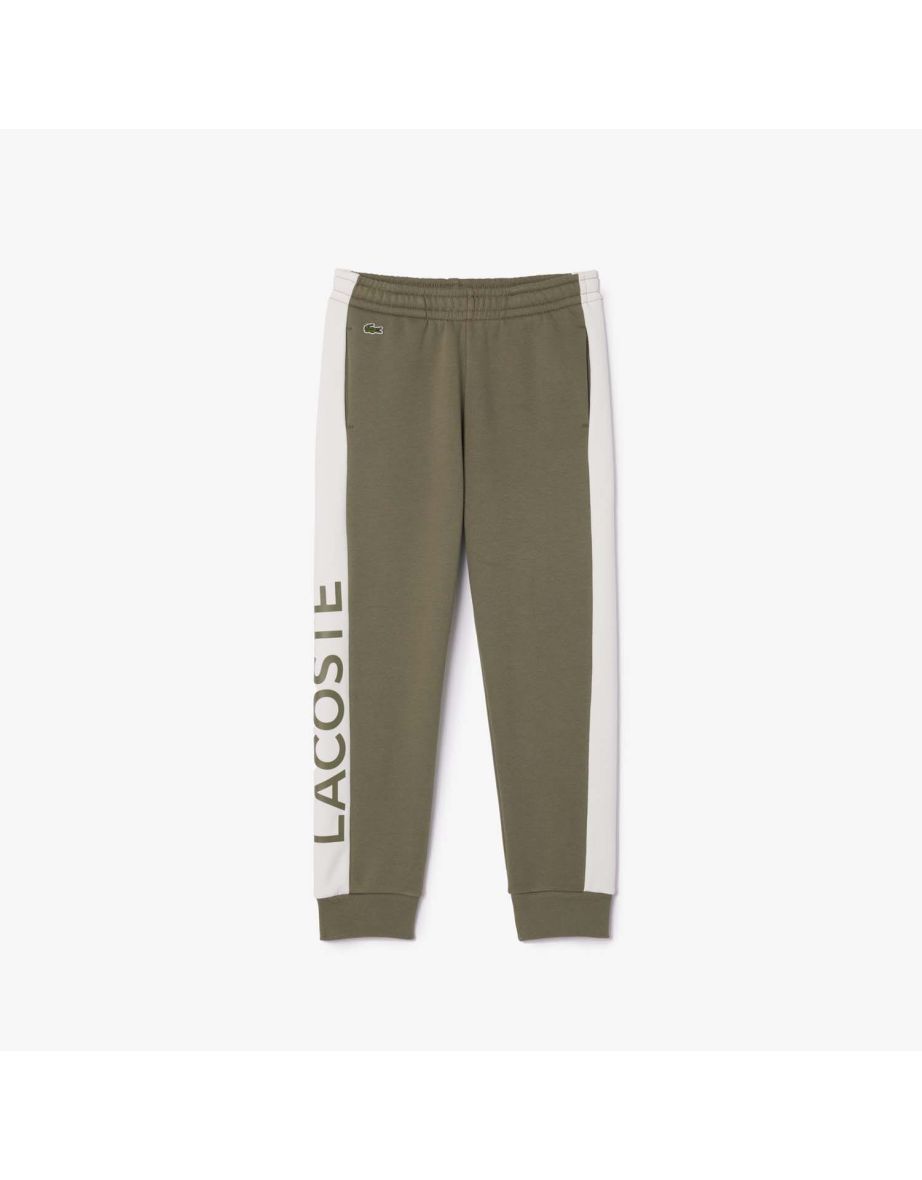 Calça de moletom Lacoste Juniors verde estampada para menino