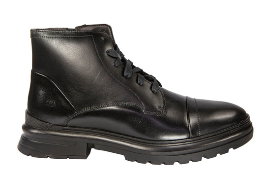 Botas de combate Eron de piel negra para hombre