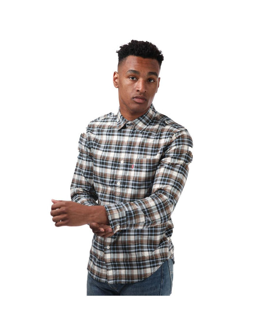 Camisa Levi's Classic One Pocket Standard Fit para hombre - Marrón