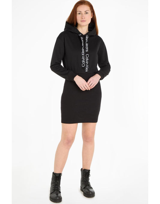 Felpa con cappuccio elastica con logo Calvin Klein