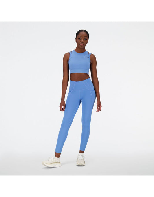 Leggings New Balance Shape Shield 7/8 a vita alta da donna in blu