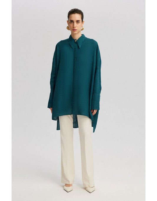 Camisa 100% oversize con puños anchos