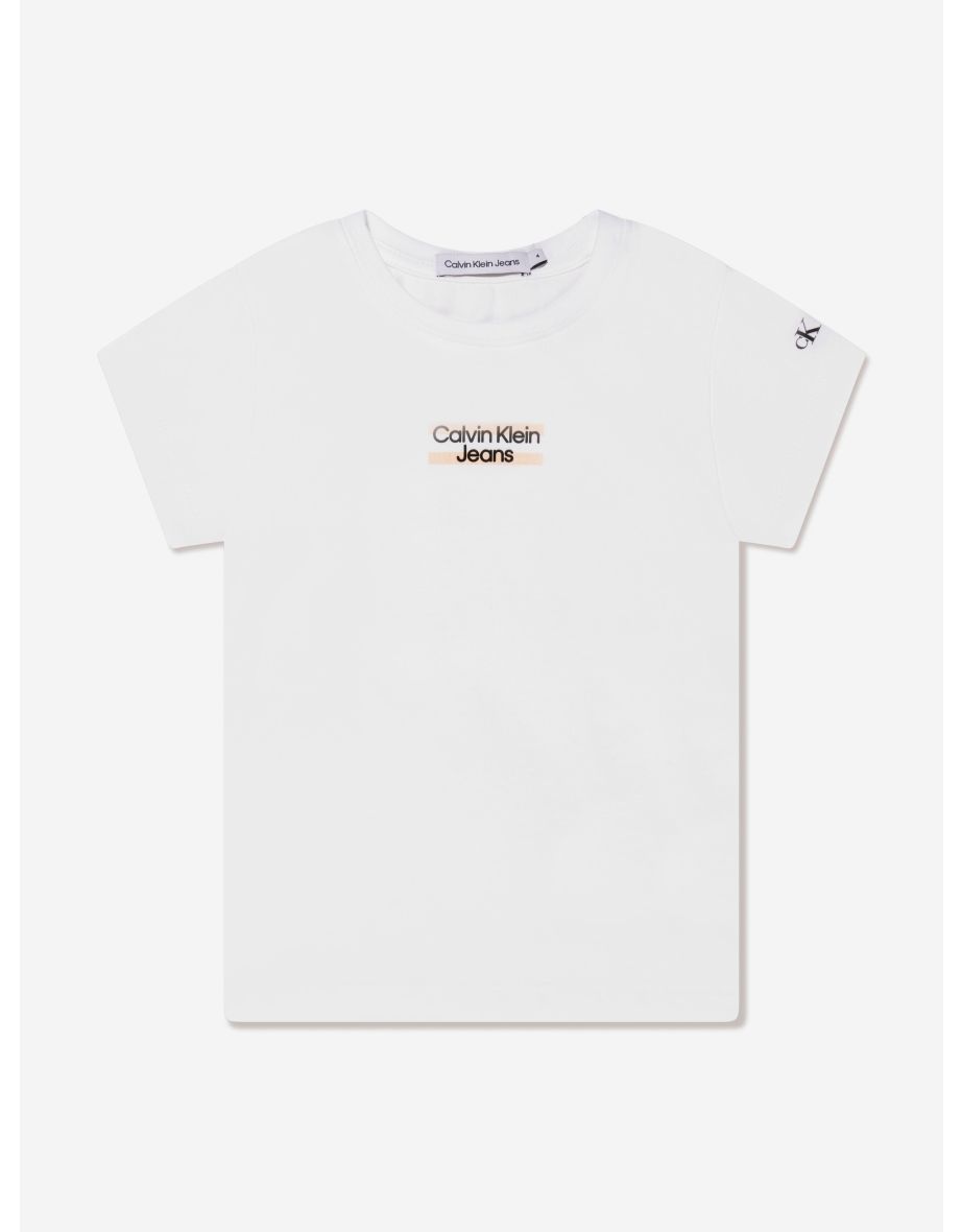 Camiseta de manga corta para niña Hero Logo - Blanca
