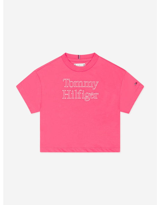 Camiseta para niña Logo Stitch en rosa