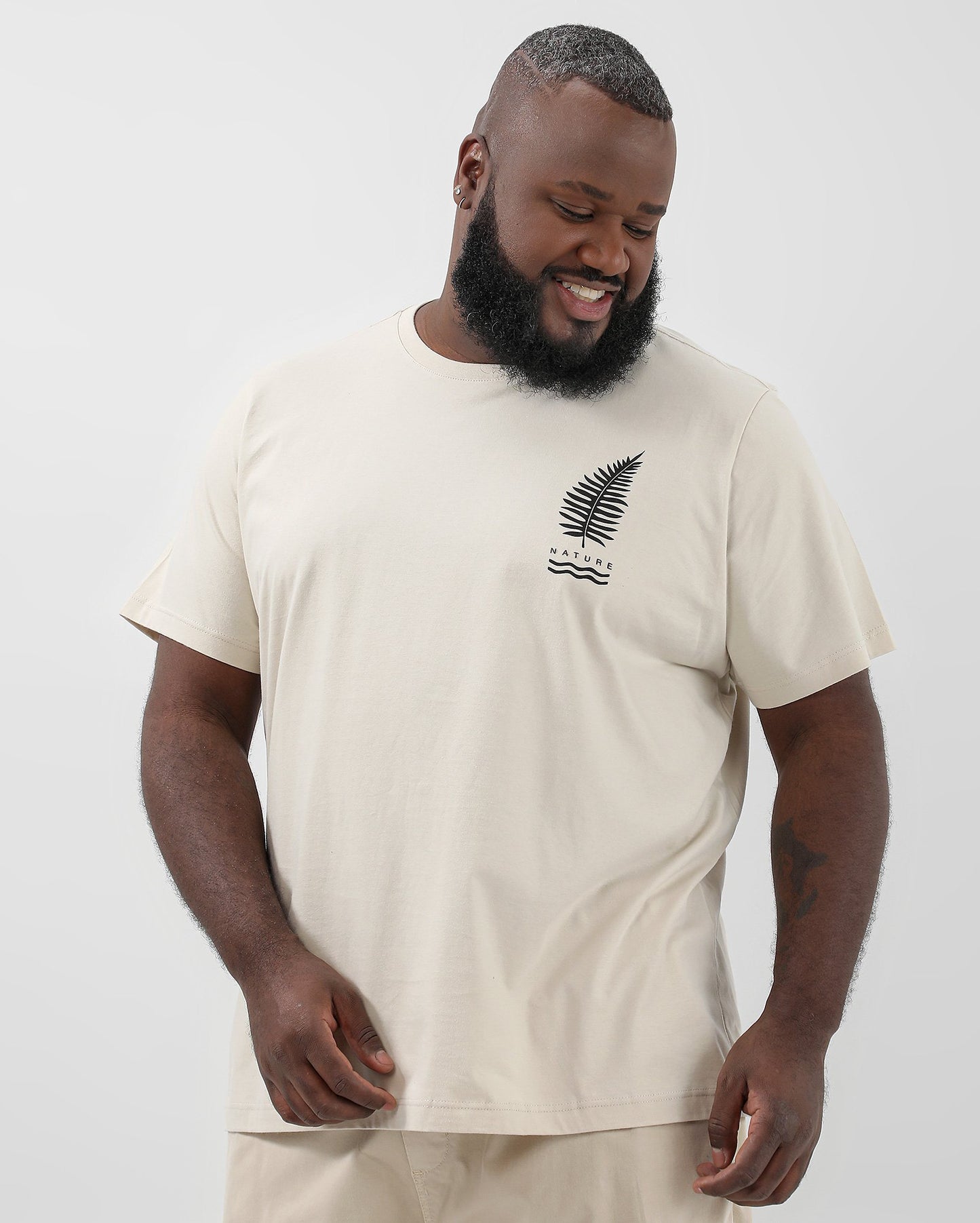 Maglietta uomo Plus Size Beige Nature | Allman By Riachuelo