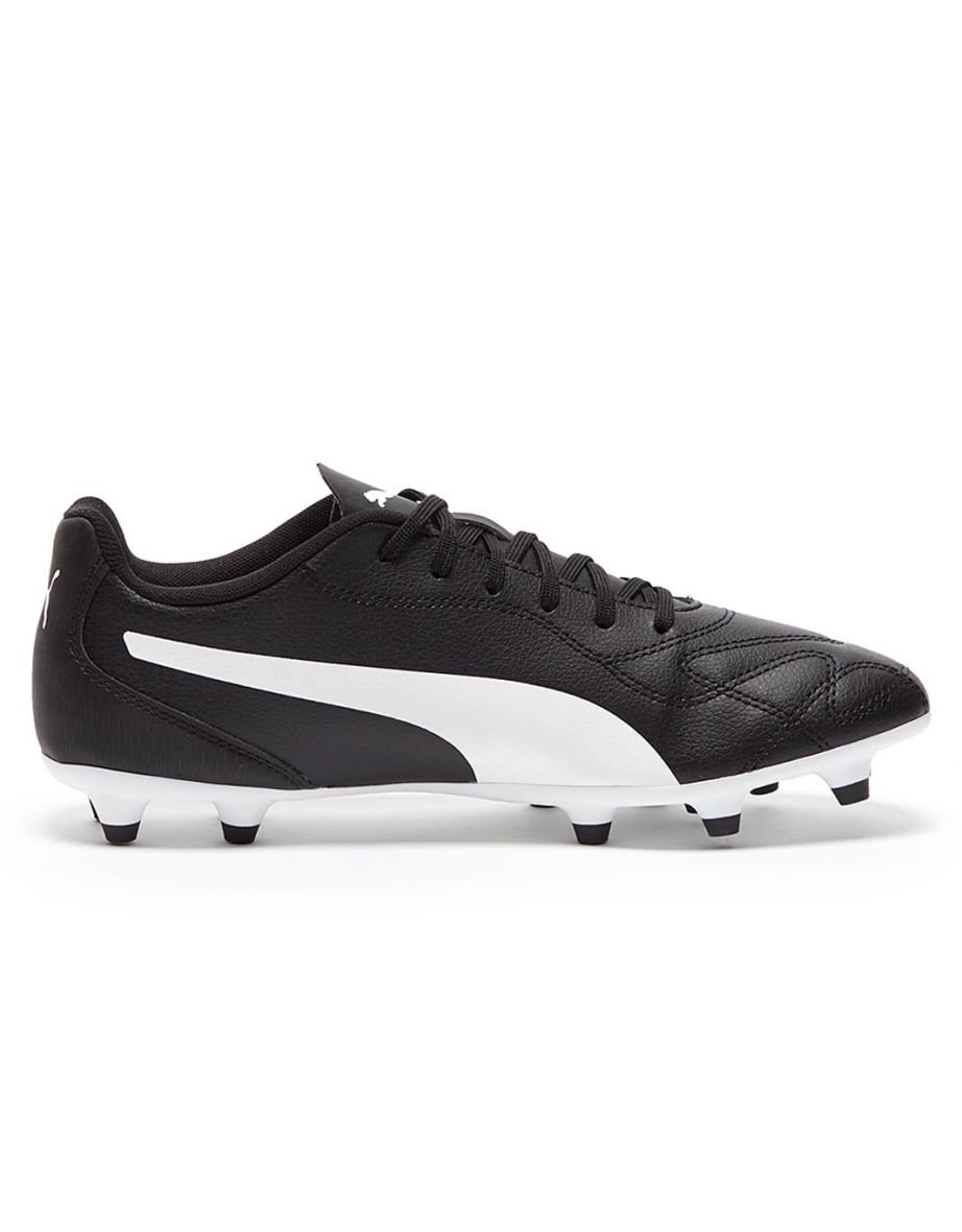 Botas de fútbol Puma Monarch II FG/AG Firm Ground para hombre en negro/blanco