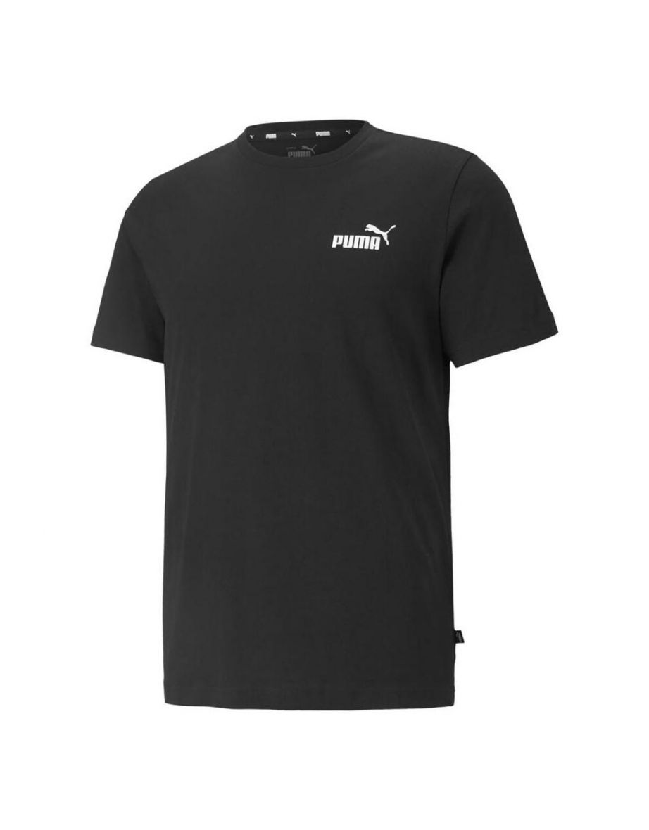 Puma Essential Small Logo Kids' Short Sleeve T-Shirt in Black