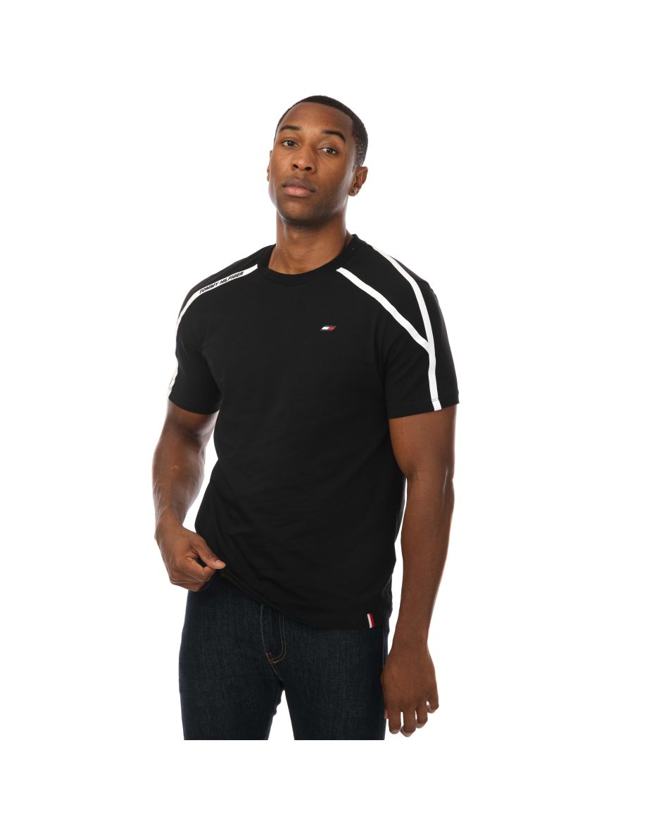 Tommy Hilfiger Camiseta Sport Logo Tape Negra Hombre