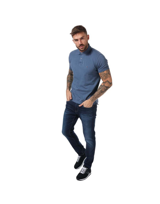 Polo Tommy Hilfiger 1985 da uomo a vestibilità regolare, colore blu