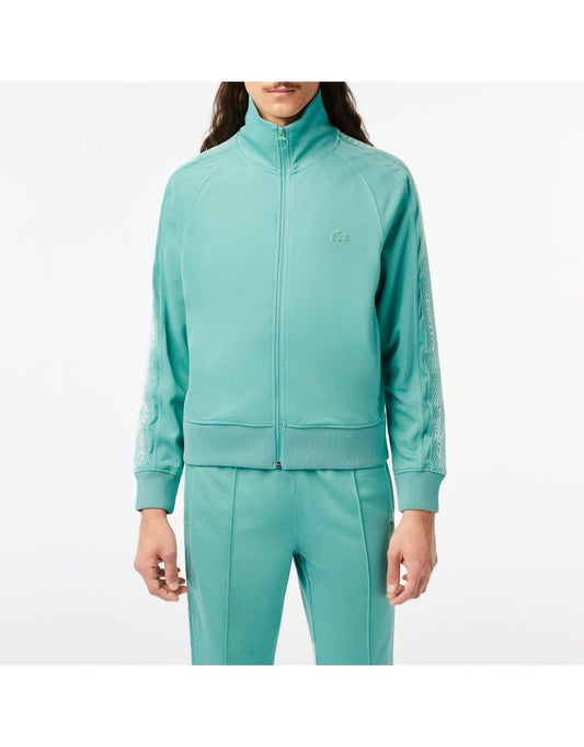 Jaqueta Lacoste Regular Fit Zipped Piqué Masculina em Verde