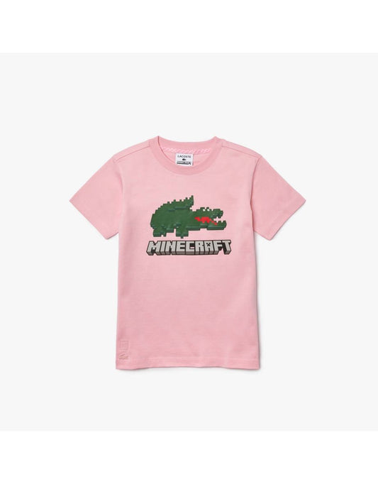 Lacoste Juniors Boys' Organic Cotton T-Shirt in Pink