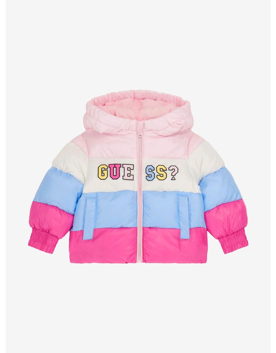 Chaqueta polar de rayas multicolor para niña