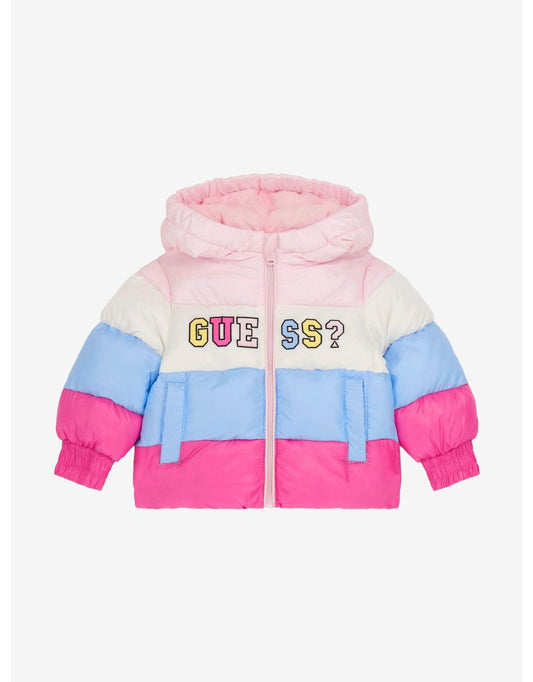Chaqueta polar de rayas multicolor para niña