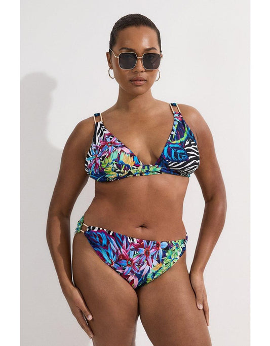 Fondo bikini floreale tropicale taglie forti