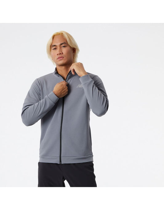 Jaqueta masculina New Balance Tech Training Knit Track - Cinza