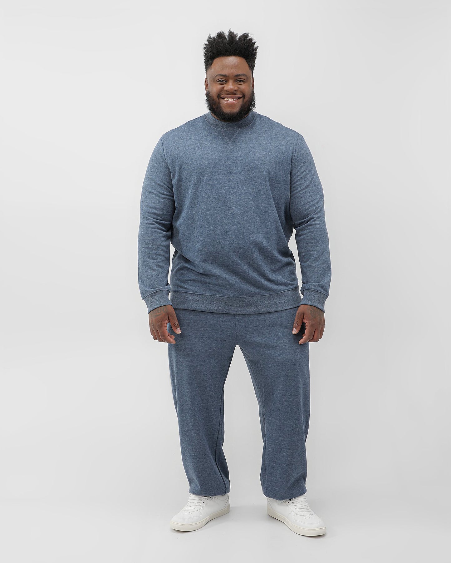 Men's Plus Size Blue Heather Sweatpants | Original Plus by Riachuelo