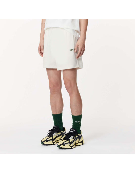 Pantaloncini Lacoste Uomo Regular-Fit Terry Knit Paris in color crema