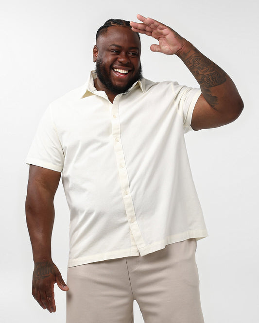 Camisa masculina de manga curta plus size Off-White | Original Plus By Riachuelo