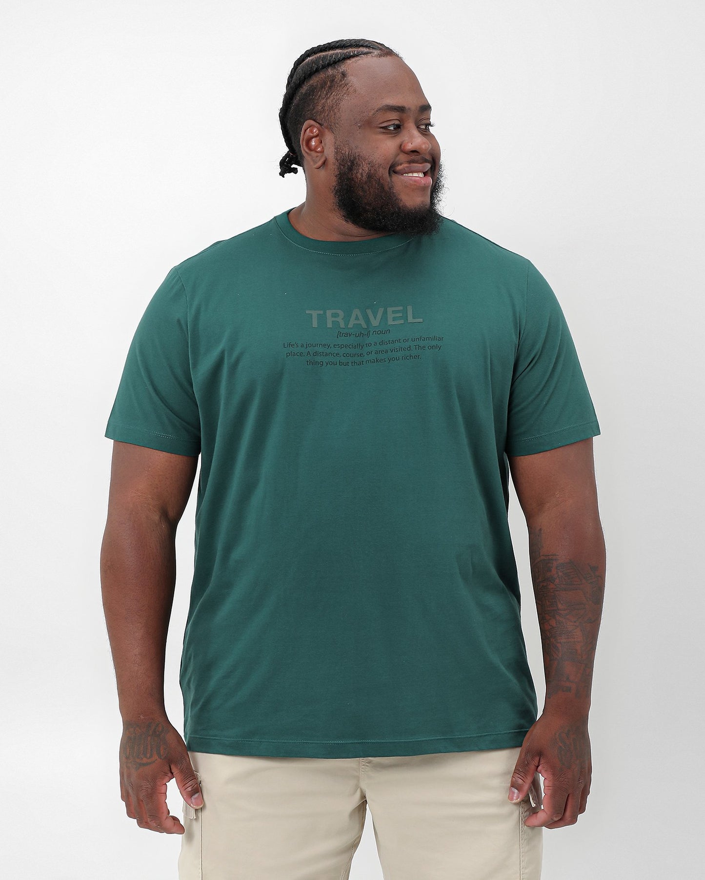 Men's Plus Size Travel T-Shirt Green | Original Plus By Riachuelo