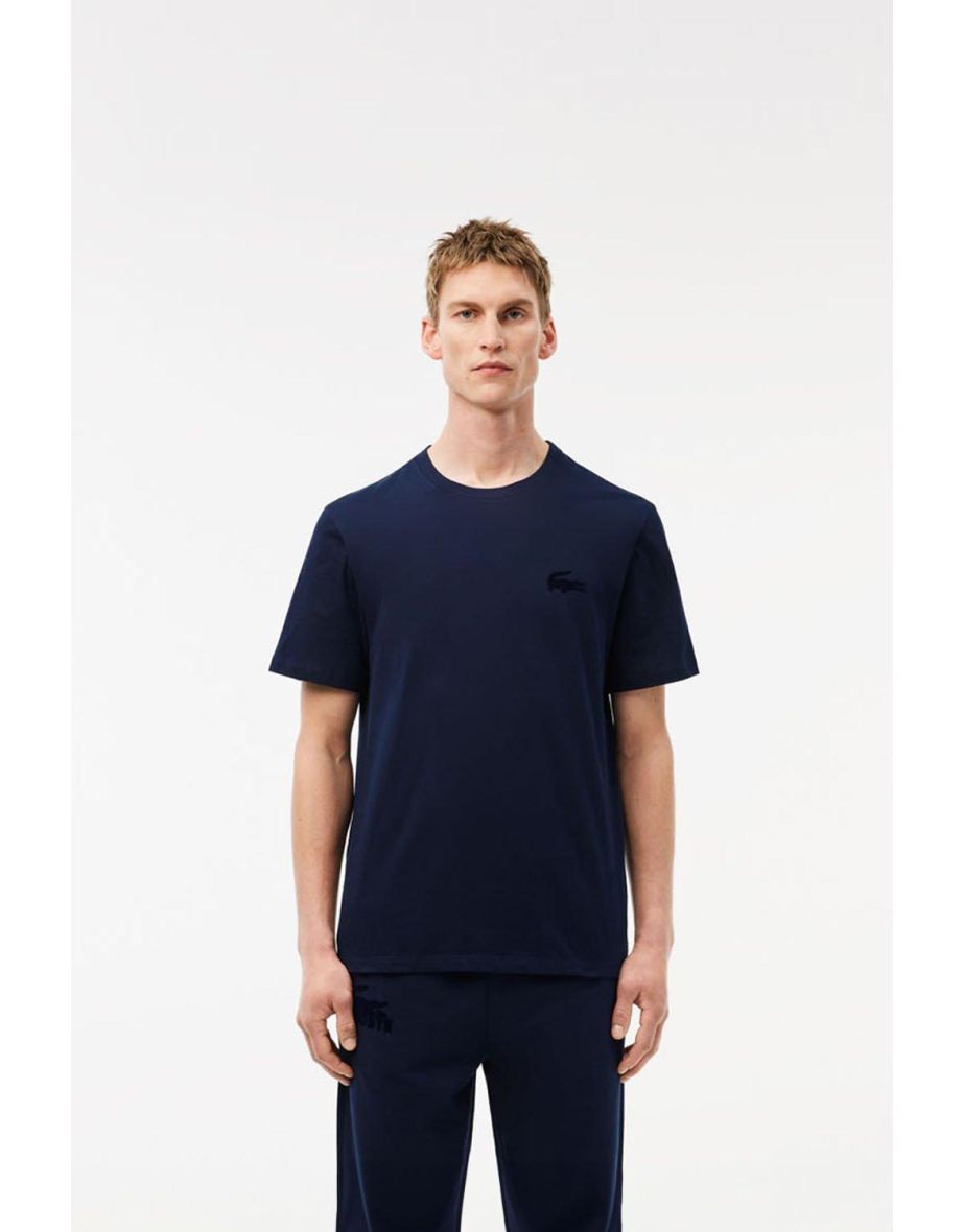 Maglietta Lacoste Croc Logo a manica corta in blu