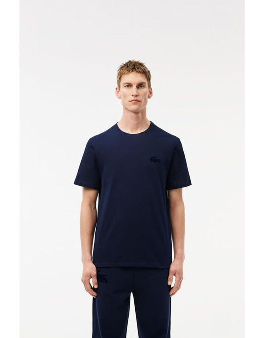 Maglietta Lacoste Croc Logo a manica corta in blu