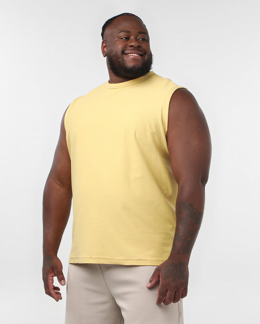 Top masculino sem mangas plus size - Amarelo claro | Original Plus da Riachuelo