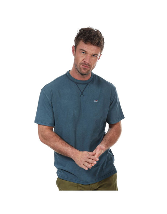 Camiseta Tommy Hilfiger Classic Washed Relaxed Azul, Hombre