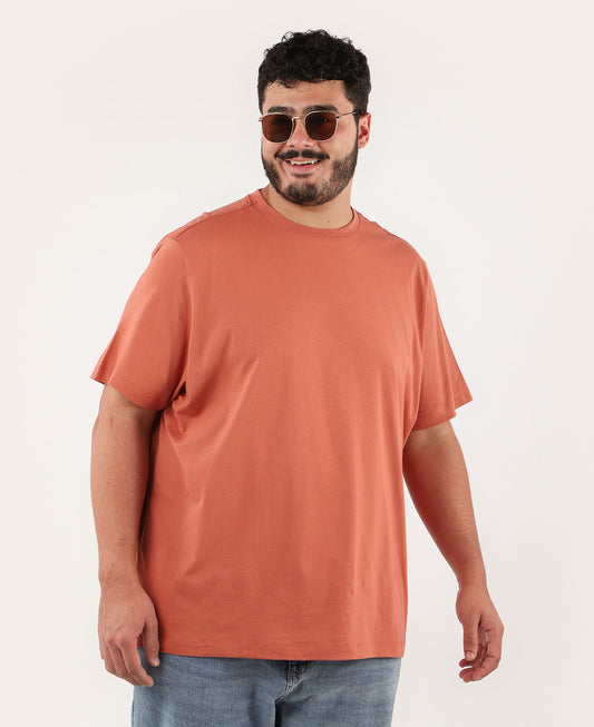 Camiseta masculina plus size regular fit laranja | Original Plus by Riachuelo