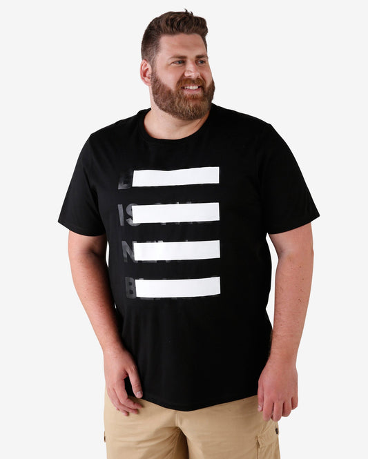 Maglietta Plus Size nera "Black Is The New Black" Allman - Nero