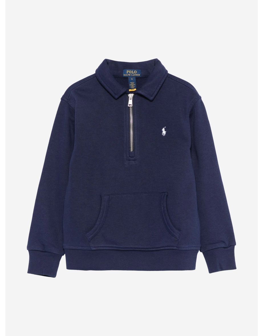 Boys' Half-Zip Navy Sweatshirt