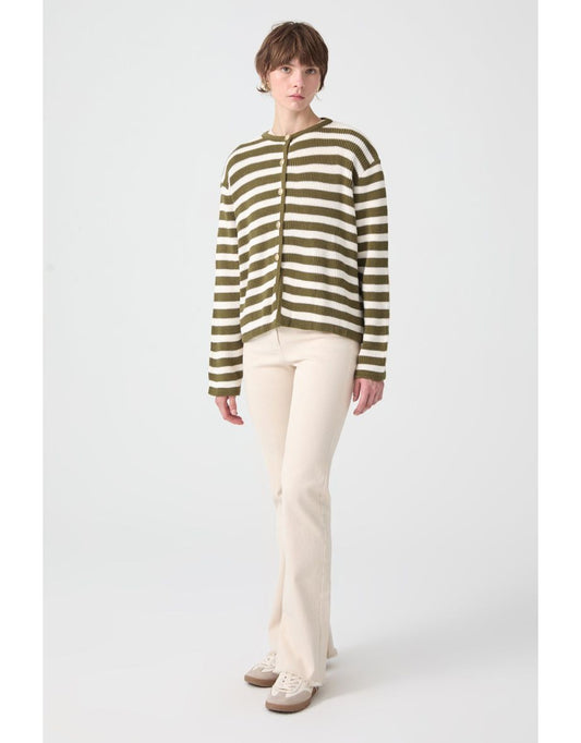 Cardigan in maglia a righe